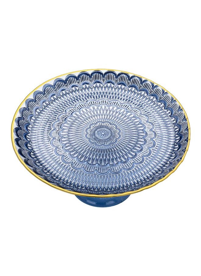 Alsaif Glass Serving Stand 21 Cm Blue  - Image 2