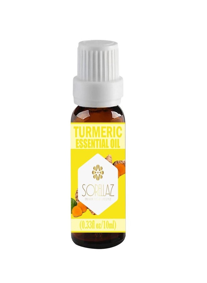 Sorellaz Turmeric essential oil 0.33fl oz/10ml l Curcuma Longa l 100% Natural & Undiluted l with Easy to Use Euro Dropper - Image 1