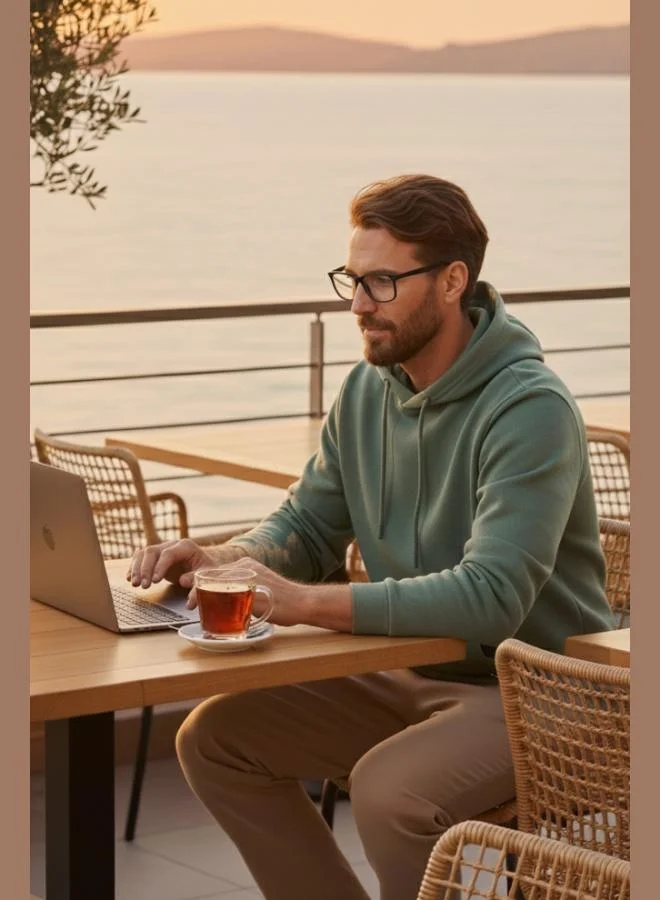 Buratti  Buratti Regular Fit Hooded Sweatshirt with Kangaroo Pocket, Soft Fleece Lining, Men's Sweatshirt 5905281 for Men | Best Price UAE