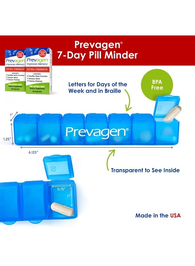 Prevagen تحسين الذاكرة - قوة إضافية 20 ملغ، 30 كبسولة | عبوتين | مع أبوأكوورين وفيتامين د وPrevagen 7-يوم منظم حبوب | مكمل غذائي للدماغ لصحة دماغ أفضل - Image 2