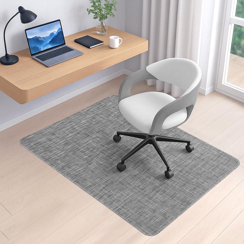 BesWin Office Chair Mat for Hard Floors, 36" x 48" Heavy Duty Desk Floor Mat for Hardwood and Tile Floors, Computer Chair Mat for Rolling Chair, Anti Slip Floor Protector Mat for Office Home, Grey - Image 1