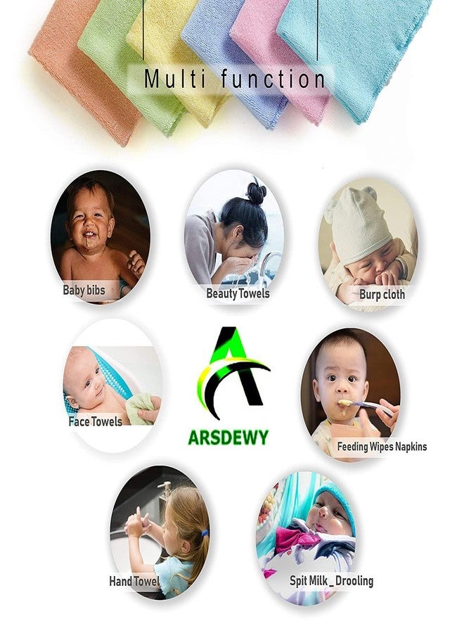 ARSDEWY Small Size Face Hanky Towel/Extra Soft & Super Absorbent Handkerchief Towels for Kids & Newborn Babies (Pack of 12) - Image 2