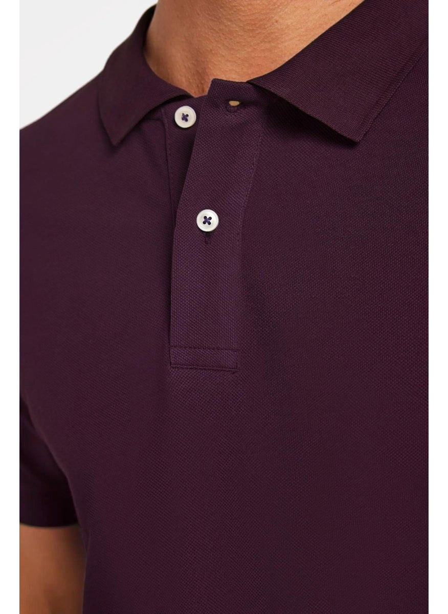 Men's Slim Fit Slim Fit Cotton Plum Polo Neck T-Shirt - pzsku/Z89CDB71BCF4E142903CDZ/45/_/1741257058/7697a6da-16a4-432c-900b-0b7ed8bf3e95