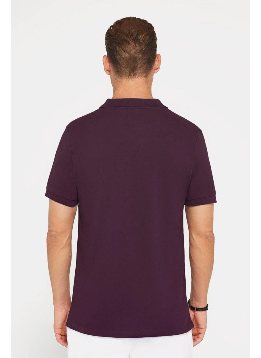 Men's Slim Fit Slim Fit Cotton Plum Polo Neck T-Shirt - pzsku/Z89CDB71BCF4E142903CDZ/45/_/1741257090/3fdf57e2-7091-47e0-a7f4-652f109feae9