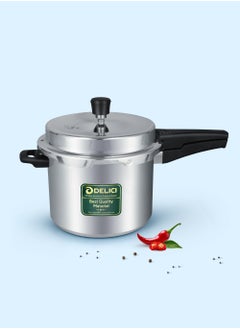 DELICI 5 Liter Dripless Aluminium Pressure Cooker, Fast, Efficient, and Safe Cooking with Durable Body, Safe Gasket Release Vent System, Multiple Cooktop Compatible - 5 Years Warranty  - Image 2