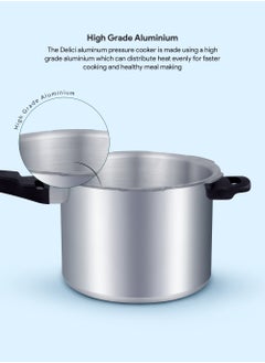 DELICI 5 Liter Dripless Aluminium Pressure Cooker, Fast, Efficient, and Safe Cooking with Durable Body, Safe Gasket Release Vent System, Multiple Cooktop Compatible - 5 Years Warranty  - Image 5