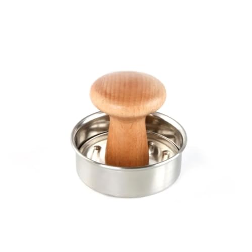 Digital Shoppy Beech Wood Handle Stainless Steel Meat Press - Image 1