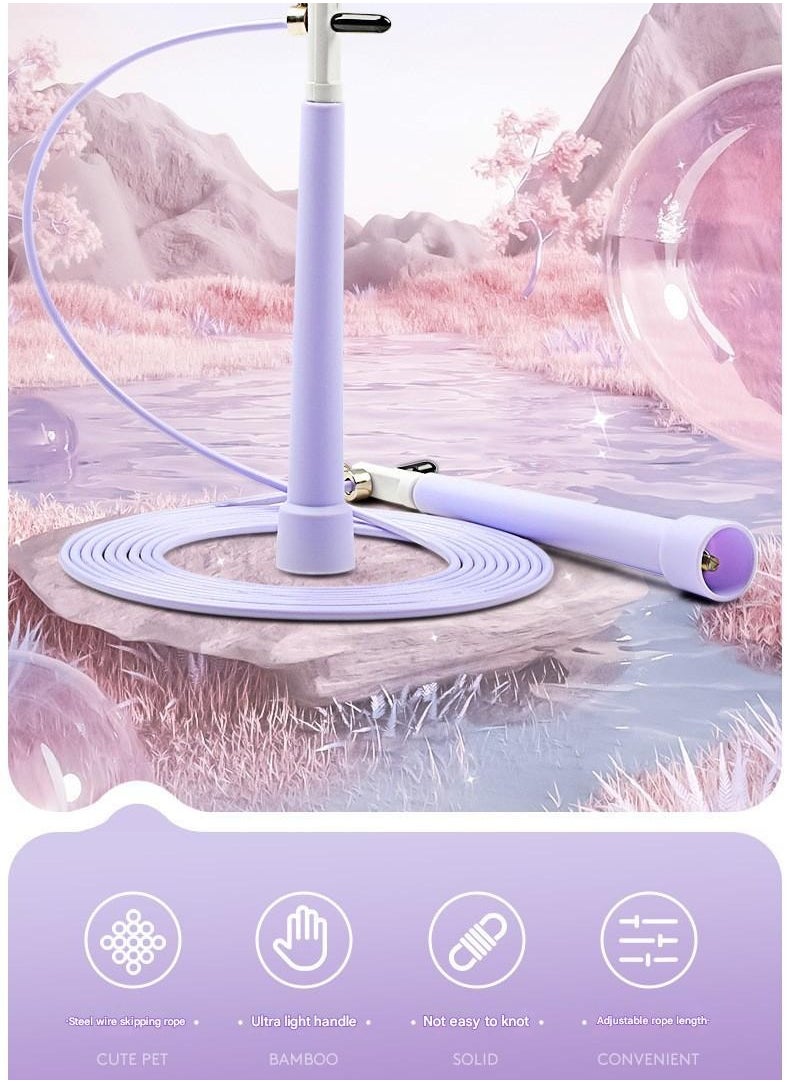 Generic Wire Rope Skipping Rope For Children Elementary School Students Racing Middle School Entrance Examination Special Acceleration, Lightweight Fitness Rope  - Image 2
