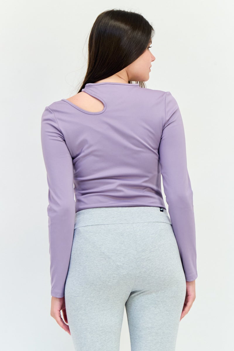 PUMA Women Sportswear Fit Long Sleeves Training Bodysuit, Pale Purple  - Image 3