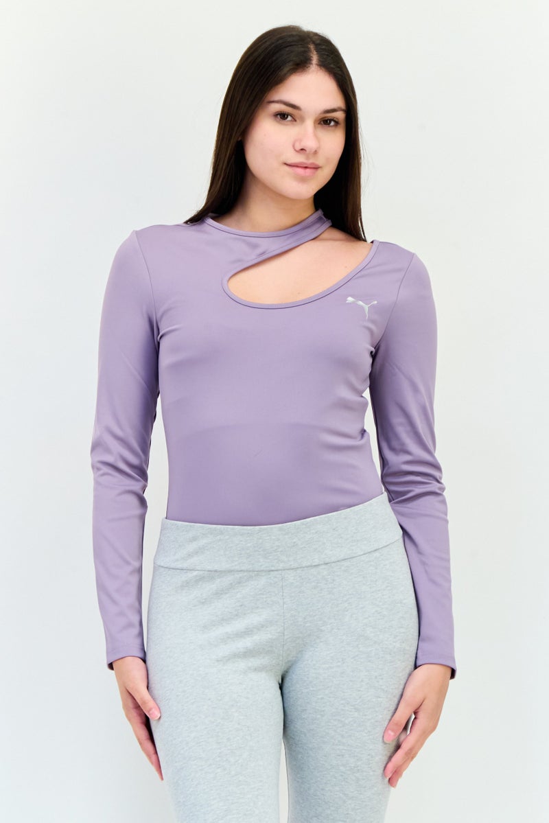 PUMA Women Sportswear Fit Long Sleeves Training Bodysuit, Pale Purple  - Image 1