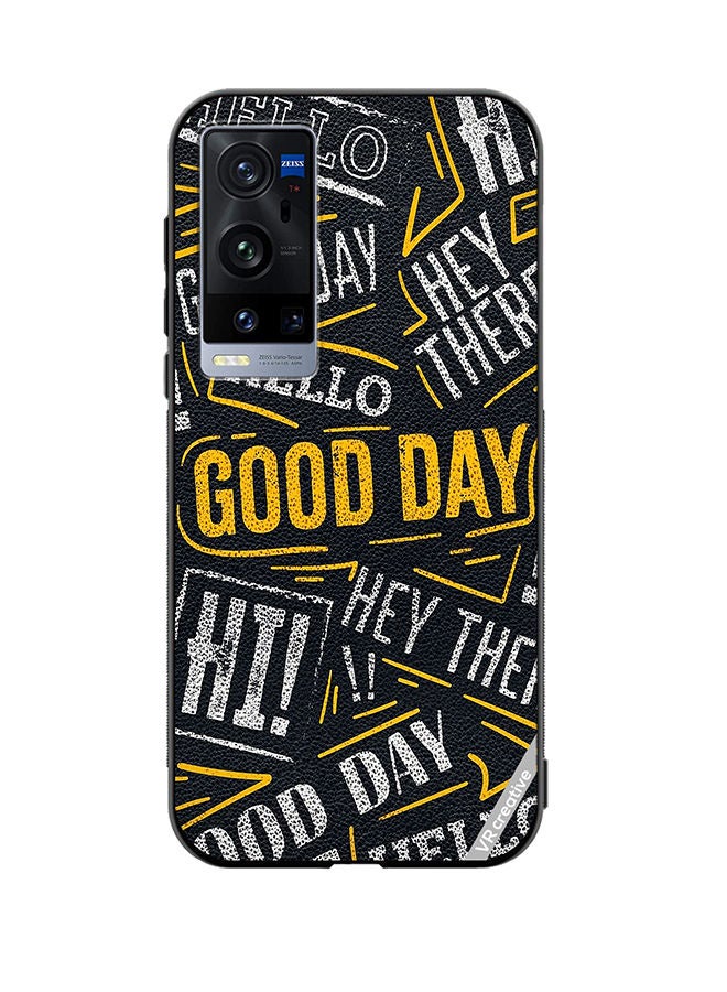 VR CREATIVE Protective Case Cover For Vivo X60 Pro Plus Hello Good Day Design Multicolour - Image 1