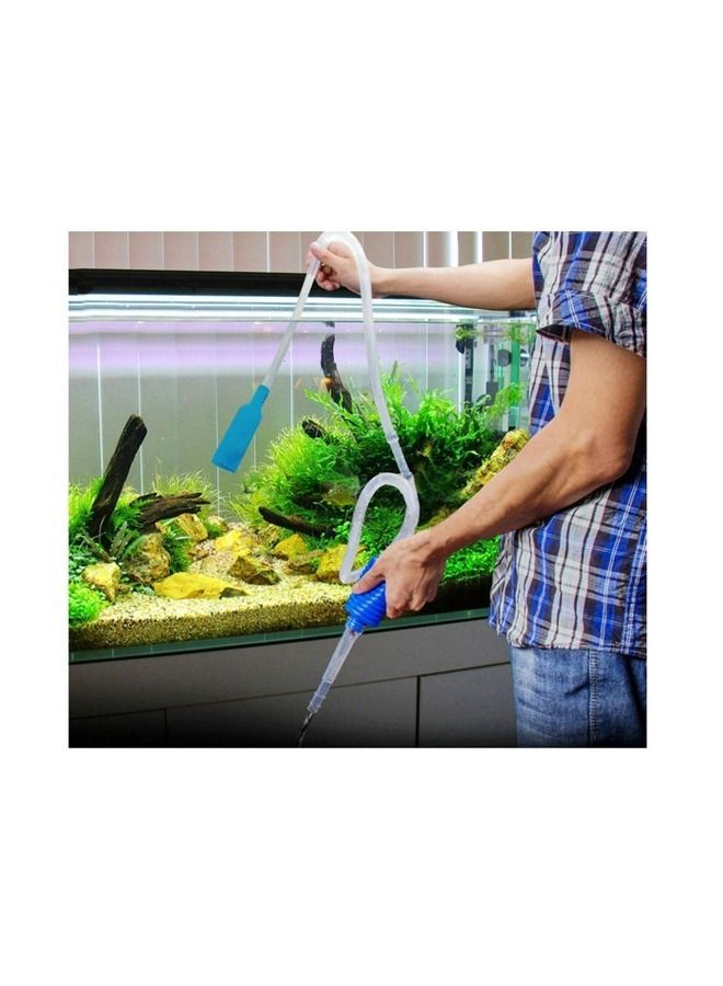 منظف حوض السمك بالشفط وحصى حوض السمك ومضخة الشفط لتغيير المياه ومجموعة تنظيف حوض السمك الأوتوماتيكية - Image 2