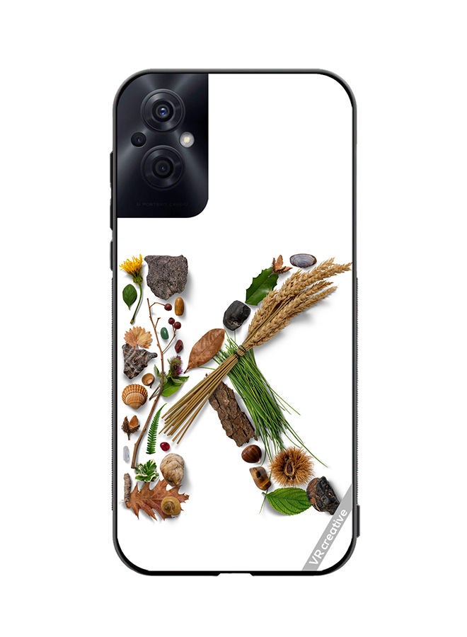 VR CREATIVE Protective Case Cover For Oppo Reno8 Z Alphabet K Design Multicolour - Image 1