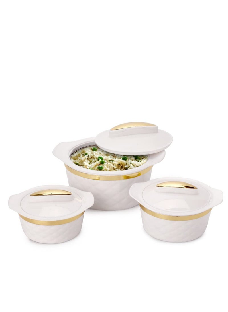 BASURRAH - A Set of Food Containers To Preserve Heat Made of Plastic Consisting of 3 Pieces, 1000 ml 2000 ml 2500 ml - Image 1