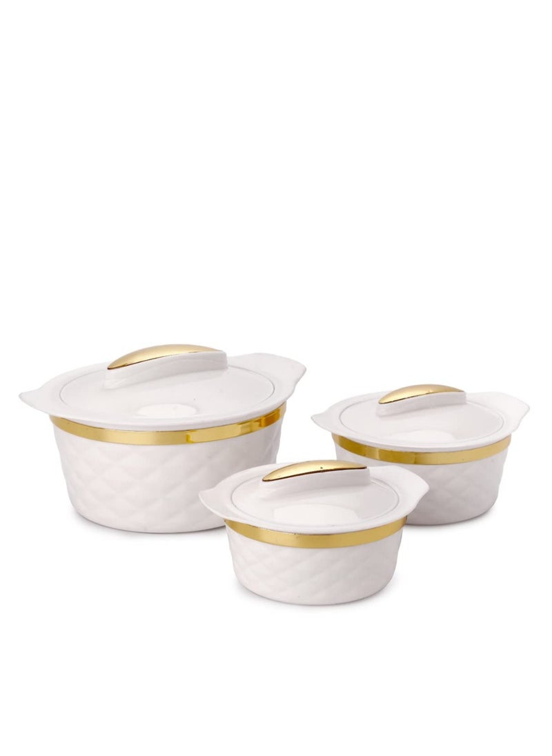 BASURRAH - A Set of Food Containers To Preserve Heat Made of Plastic Consisting of 3 Pieces, 1000 ml 2000 ml 2500 ml - Image 1