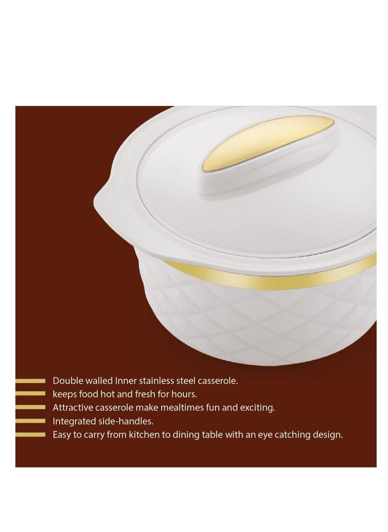 BASURRAH - A Set of Food Containers To Preserve Heat Made of Plastic Consisting of 3 Pieces, 1000 ml 2000 ml 2500 ml - Image 1