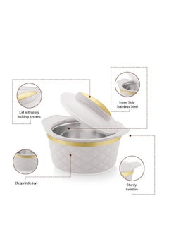 BASURRAH A Set of Food Containers To Preserve Heat Made of Plastic Consisting of 3 Pieces, 1000 ml 2000 ml 2500 ml  - Image 5