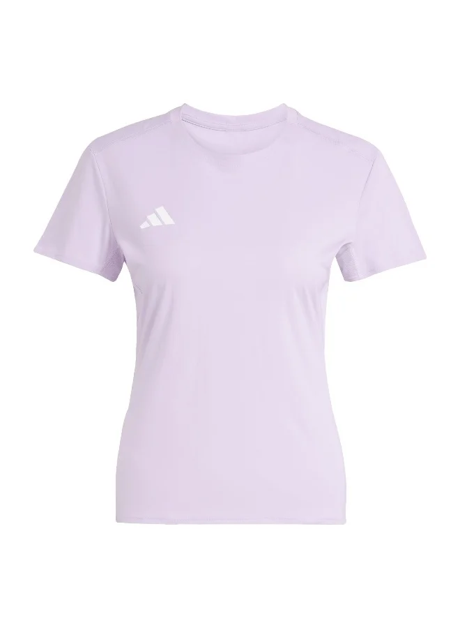 adidas Adidas Adizero E Tee Purple T-Shirt (Short Sleeve) T-Shirts For Women