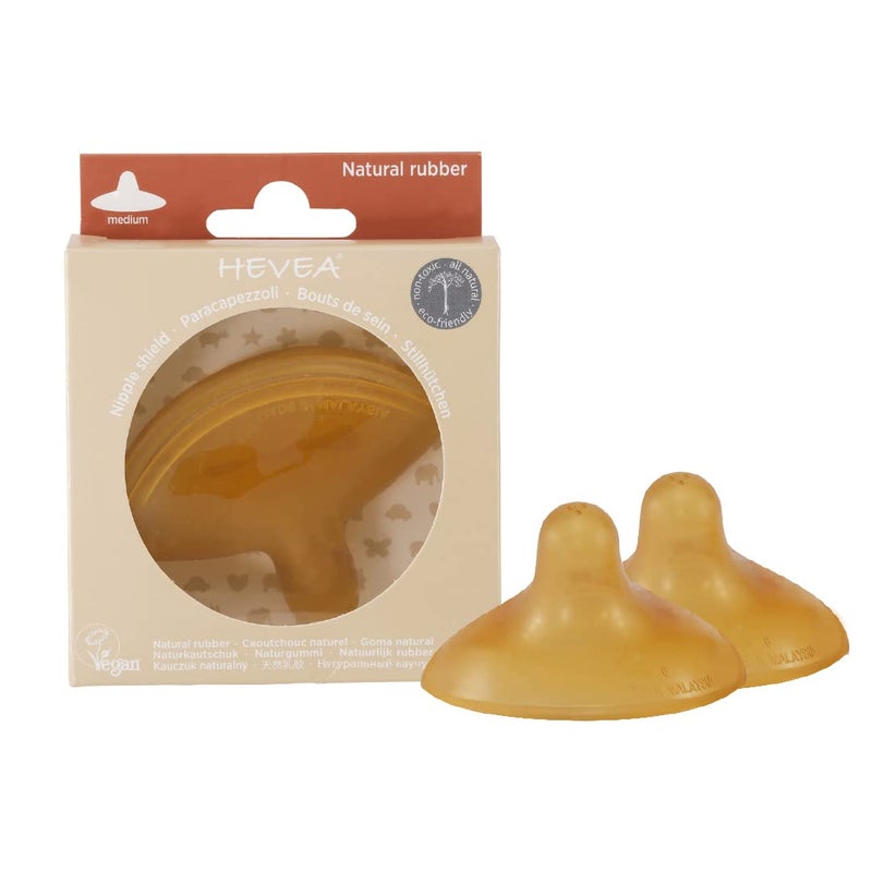 هيفيا HEVEA Breastfeeding Nipple Shield Two-Pack - Made of 100% Natural Rubber, 24 mm Super Soft and Comfortable Nipple Shields for Breastfeeding Newborn - Image 3
