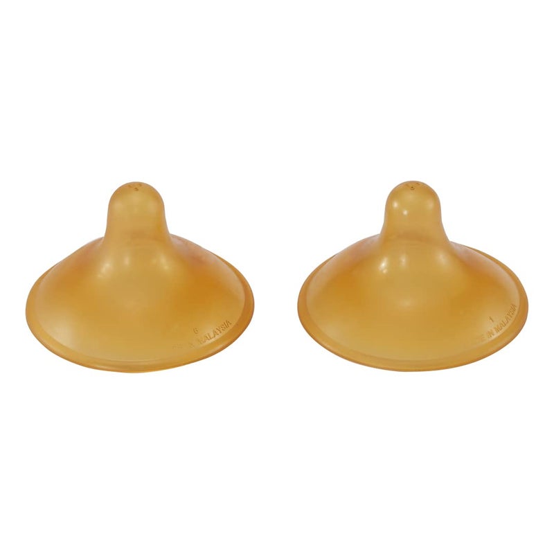 هيفيا HEVEA Breastfeeding Nipple Shield Two-Pack - Made of 100% Natural Rubber, 24 mm Super Soft and Comfortable Nipple Shields for Breastfeeding Newborn - Image 1