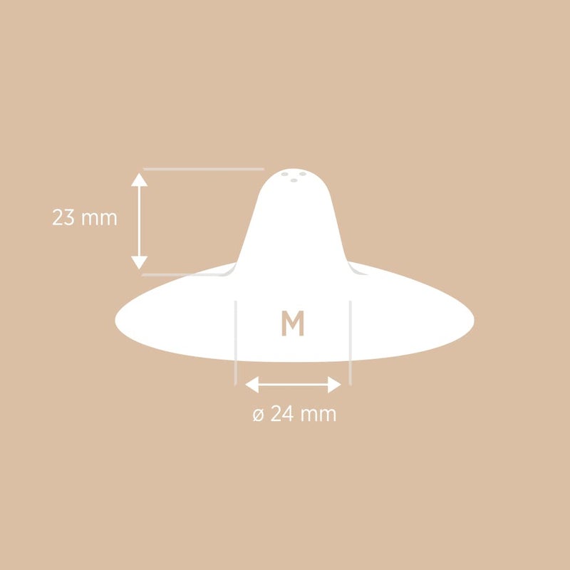 هيفيا HEVEA Breastfeeding Nipple Shield Two-Pack - Made of 100% Natural Rubber, 24 mm Super Soft and Comfortable Nipple Shields for Breastfeeding Newborn - Image 5