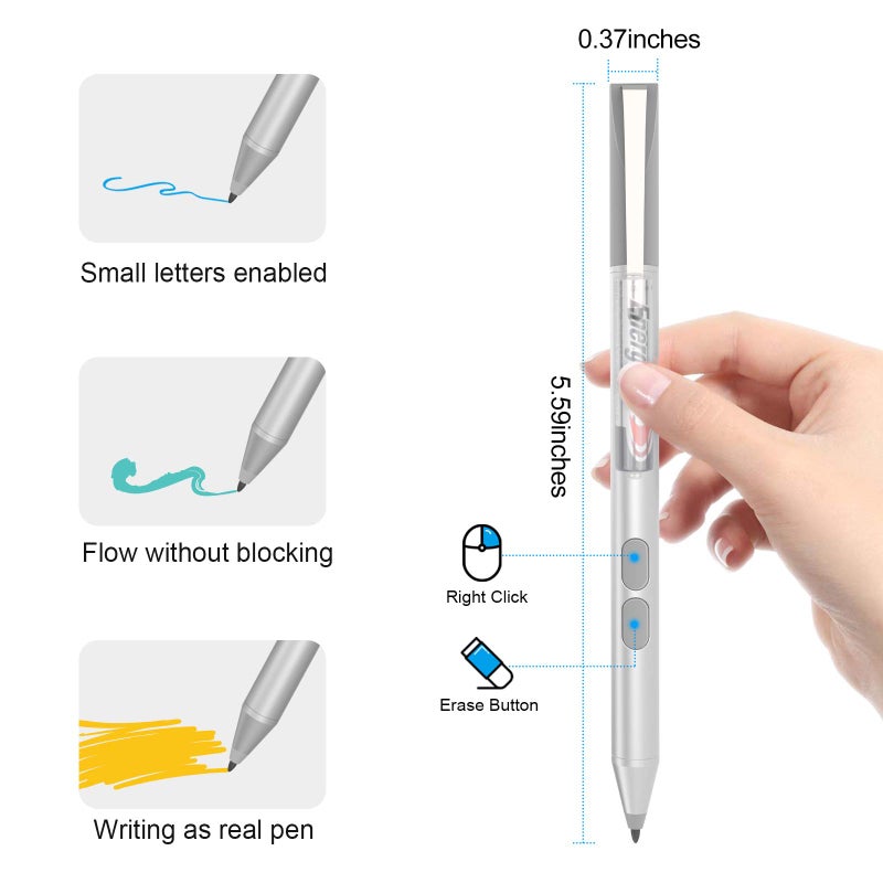 tesha Stylus Pen for ASUS Touchscreen Devices, Active Digital Pen with Ultra-Fine Tip, 1024 Pressure Sensitivity, Palm Rejection for Precision Drawing and Writing - Image 3