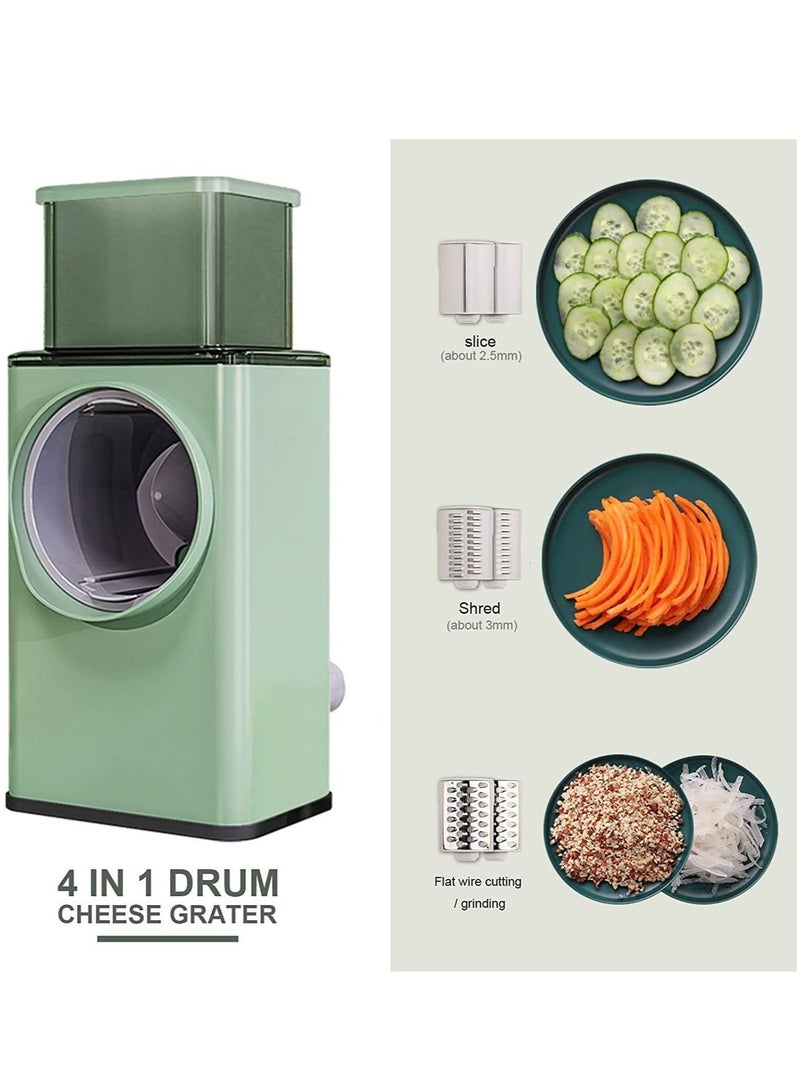 DubaiGallery Manual Roller Grater, Labor Saving Multifunctional Vegetable Cutter Hands Protection Stable Suction Base Dishwasher Safe For Cooking  - Image 3