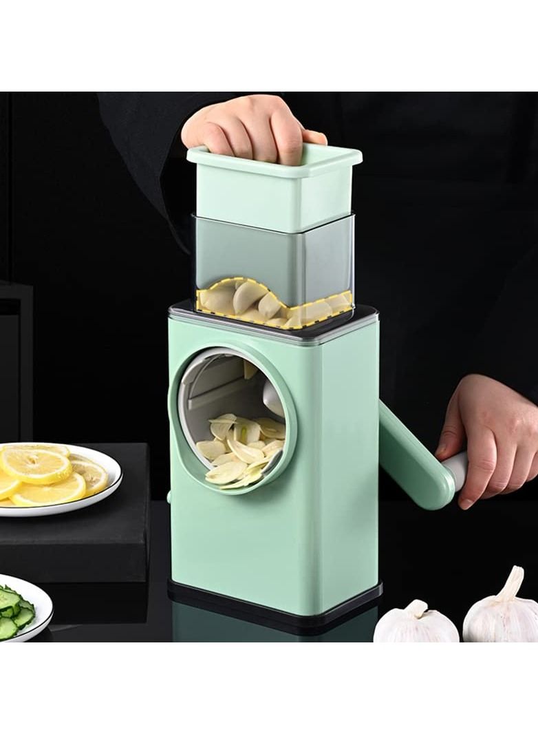DubaiGallery Manual Roller Grater, Labor Saving Multifunctional Vegetable Cutter Hands Protection Stable Suction Base Dishwasher Safe For Cooking  - Image 4