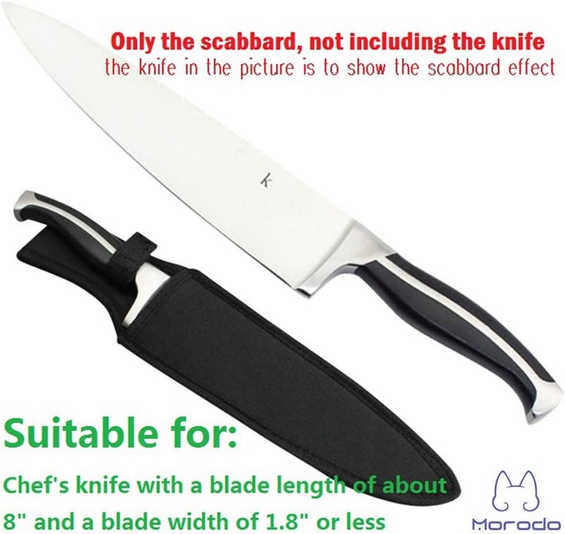 Morodo 8" Chef Knife Scabbard Sheath (Black Nylon) - Image 2