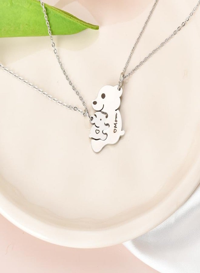 YangQian Mother Daughter Necklace Set - Matching Mom & Daughter Necklaces for Mothers Day, Birthday, Wedding & Appreciation Gifts - Image 3