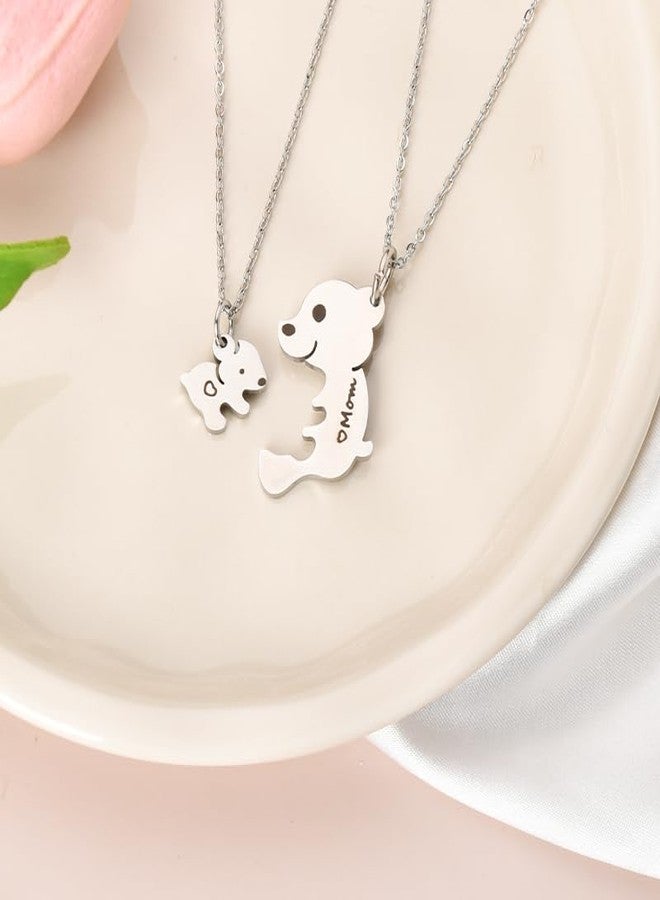 YangQian Mother Daughter Necklace Set - Matching Mom & Daughter Necklaces for Mothers Day, Birthday, Wedding & Appreciation Gifts - Image 4