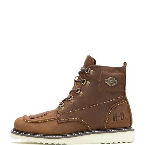 HARLEY DAVIDSON Harley-Davidson FOOTWEAR Men's Hagerman Leather Motorcycle Wedge Boot, Brown, 10 - Image 2