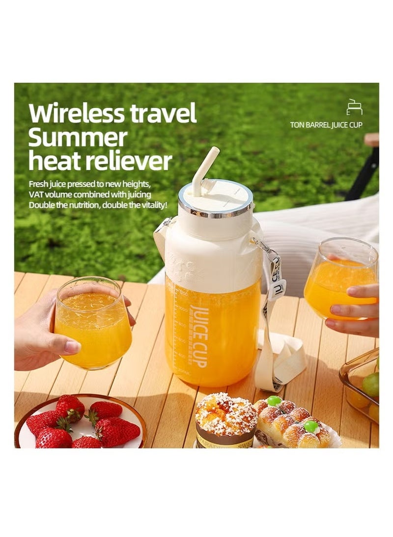 JUICE CUP Portable Blender Cup and Travel Lid, Personal Blender, Mini Blender Juicer Cup with USB Charging, 1200ml Makes Smoothies and Shakes Creamy, Fruit Juicer for Kitchen, Travel  - Image 2