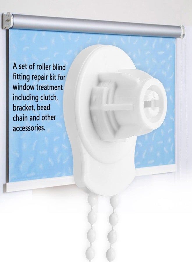Gsycle 2 Set 25mm Roller Shade Bracket Set, Roller Blind Shade Clutch Bracket Side Pulley Chain Repair Fitting Kit Window Treatments Replacement Parts for Home - Image 2