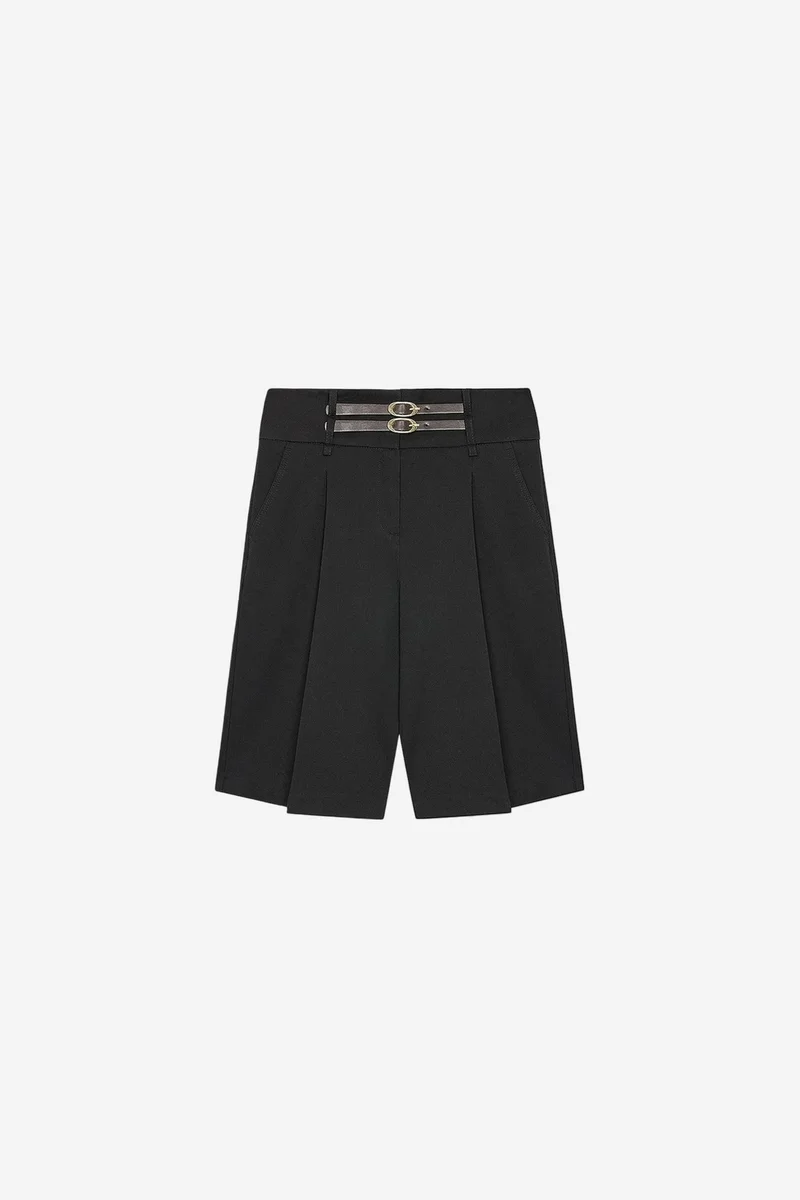 Dilvin Black DILVIN Women's Tailored Pull-On Shorts for Women | Best Price UAE