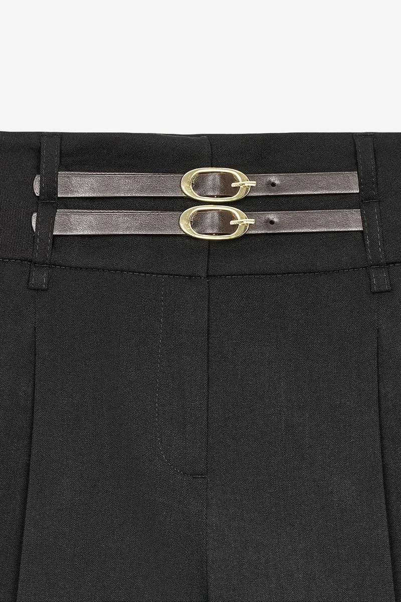 Dilvin Black DILVIN Women's Tailored Pull-On Shorts for Women | Best Price UAE