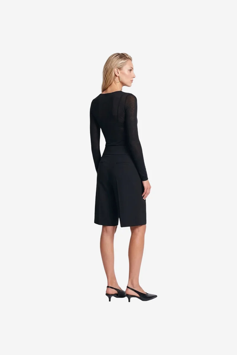 Dilvin Black DILVIN Women's Tailored Pull-On Shorts for Women | Best Price UAE