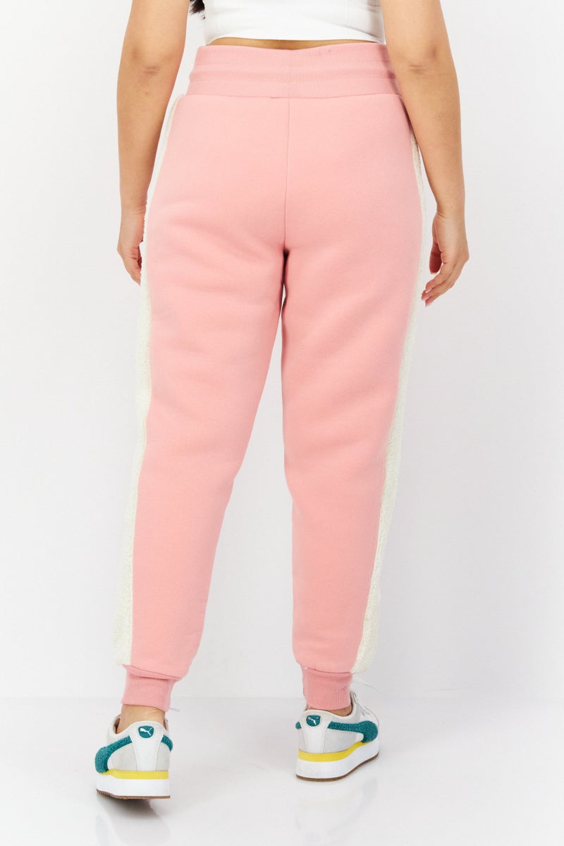 Bearpaw Women Textured Fleece Sweatpants, Pink - Image 2