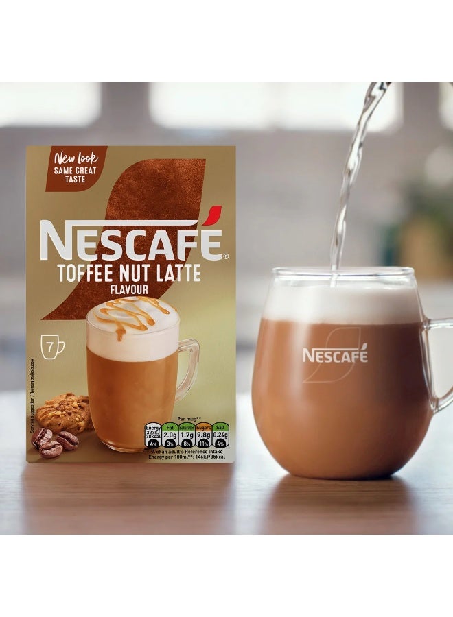 Nescafe Toffee Nut Latte Flavour Instant Coffee Sachet 130.2grams Pack of 7 - Image 3