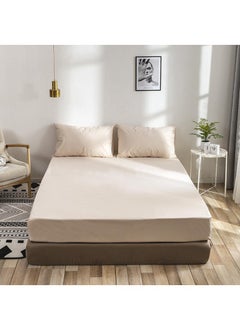 Y&D 3-Piece Solid Color Bed Sheets Set Waterproof Breathable Mattress Cover  - Image 1