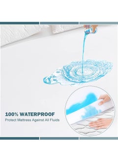 Y&D 3-Piece Solid Color Bed Sheets Set Waterproof Breathable Mattress Cover  - Image 3