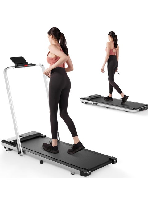 Innovative High-Speed Folding Treadmill  Home Walkpad  Joint Protection Tech  Compact Walking  Running Machine  Home Gym Office  Bluetooth grey