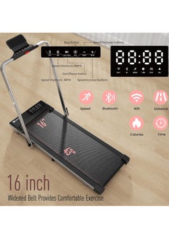 RUIYADA Innovative High-Speed Folding Treadmill  Home Walkpad  Joint Protection Tech  Compact Walking  Running Machine  Home Gym Office  Bluetooth grey  - Image 4