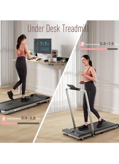 RUIYADA Innovative High-Speed Folding Treadmill  Home Walkpad  Joint Protection Tech  Compact Walking  Running Machine  Home Gym Office  Bluetooth grey  - Image 2
