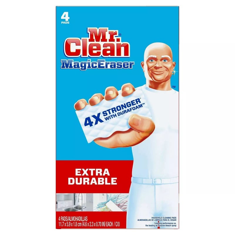 Mr Clean Mr. Clean Magic Eraser, Extra Power, 4 Pads (Pack of 2 boxes) - Image 1