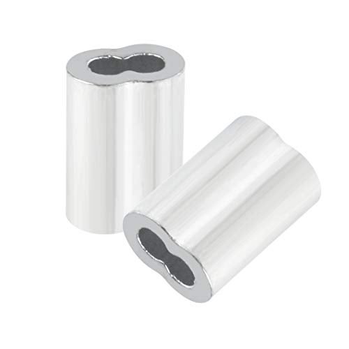 mifengda 800pc Aluminum Crimping Loop Sleeve Ferrule Cable Ferrule Crimping Loop Sleeve Wire Rope Sleeves for 1/16" Diameter Wire Rope and Cable - Image 4