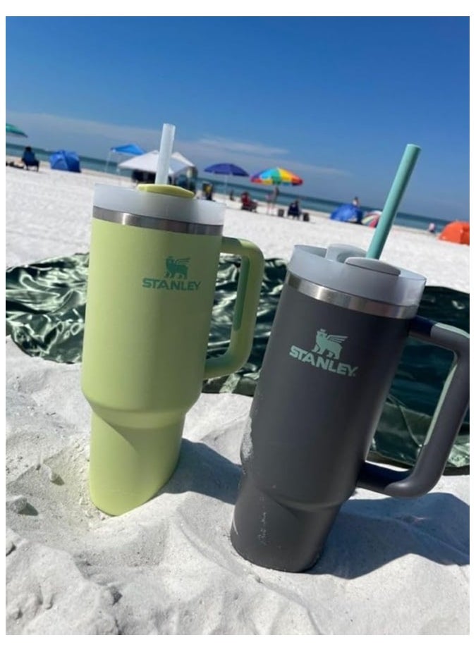 Stanley - Stanley Quencher H2.0 Flowstat Vacuum Insulated Stainless Steel Tumbler with Lid and Straw for Water, Iced Tea, Coffee, Smoothies and More, Hot Lime, 1.18 L - Image 1