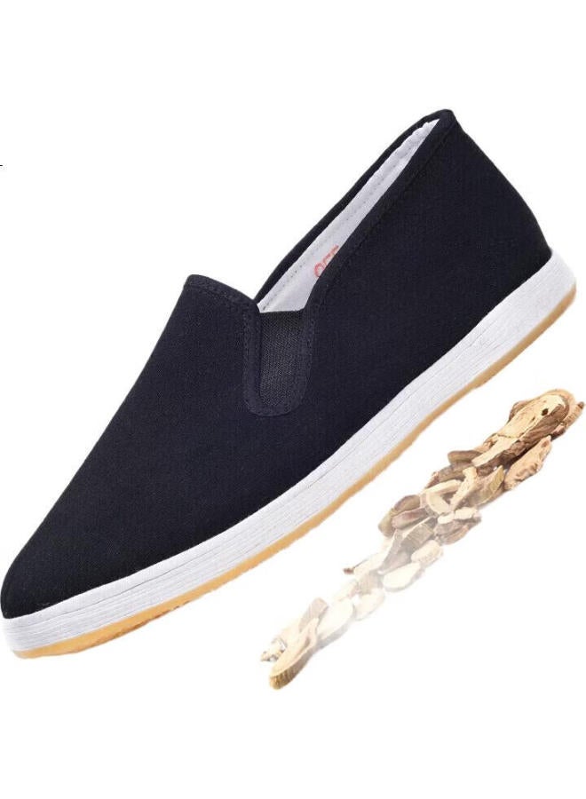 Busheyuan Traditional Thousand-Layer One-Footed Stink-Proof Old Beijing Cloth Shoes Casual Middle-Aged And Elderly Men'S Shoes Cow Tendon Sole Yw3Pt Size 44 - Image 2