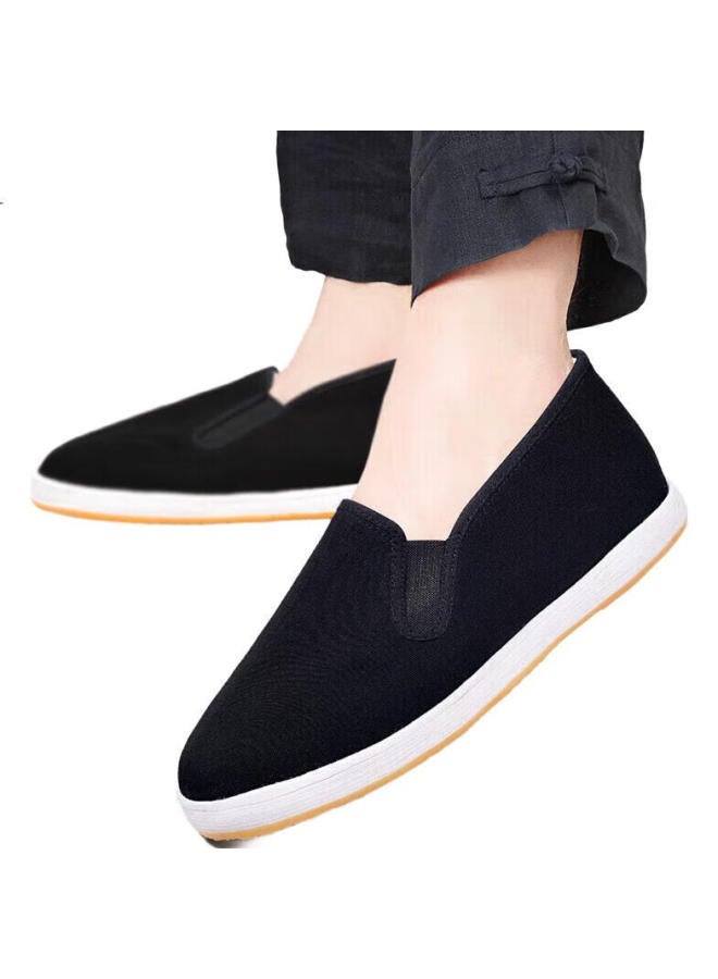 Busheyuan Traditional Thousand-Layer One-Footed Stink-Proof Old Beijing Cloth Shoes Casual Middle-Aged And Elderly Men'S Shoes Cow Tendon Sole Yw3Pt Size 44 - Image 1