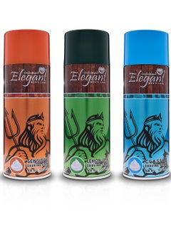 Elegant Shaving Foam Pack of 3 with Lemon and Lime, Original, and Sensitive  - Image 1